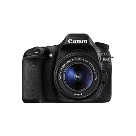 Canon EOS 80D Digital SLR Kit with EF-S 18-55mm f/3.5-5.6 Image Stabilization STM Lens (Black) (International Model) No