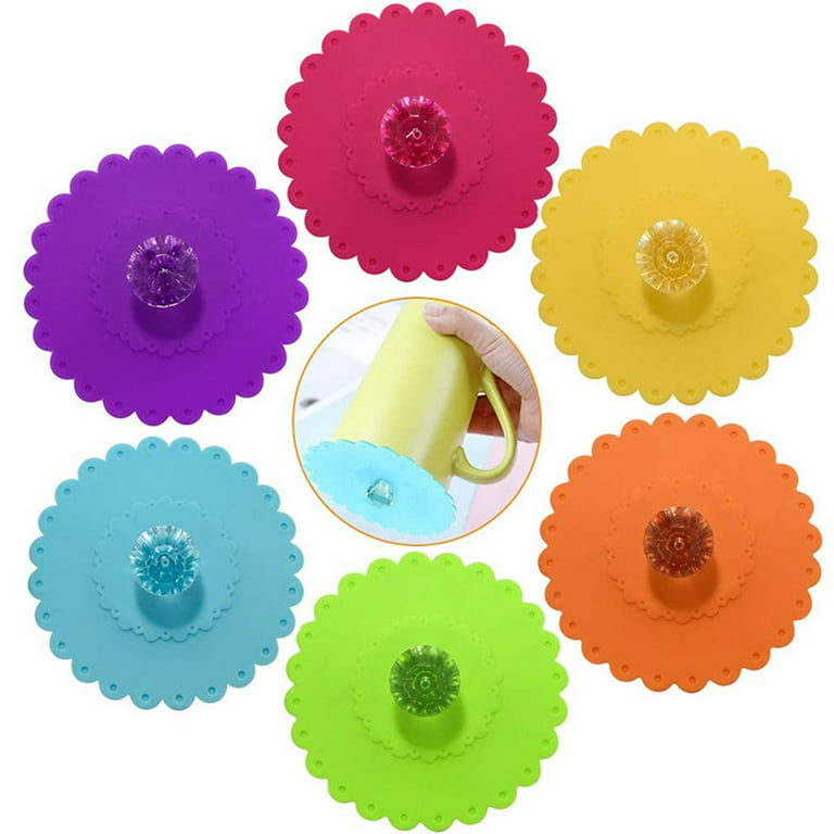 Silicone Glass Cup Coversreusable Anti-dust Cup Covers, Food-grade