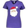 thumbnail image 3 of Inktastic Santa Claus, Smiling Santa, Santa Hat, Christmas Women's V-Neck T-Shirt, 3 of 5