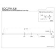 thumbnail image 3 of Kingston Brass SCC2711 Ensemble de Tringle de Douche Réglable et Anneau de Douche, Chrome, 3 of 3