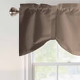 thumbnail image 4 of Tie Up Valance Curtain for Kitchen, Modern Dark Brown Color Gradient Rod Pocket Short Curtains Adjustable Tie-Up Shade Valances, Minimalist Art Ombre Window Treatment for Bathroom Living Room Bedroom, 4 of 9