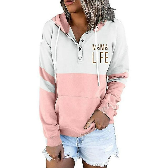 Haut à Capuche Colorblock pour Femmes-3