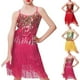 thumbnail image 4 of Odeerbi Vestido de Baile Latino Con Lentejuelas Para Niña Rendimiento En Escena Trajes de Verano Vestido de Algodón Con Flecos Vestido Sin Mangas Con Camisola Traje de Baile Con Borlas, 4 of 4
