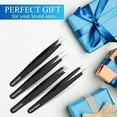 thumbnail image 7 of 4-Piece High Precision Stainless Steel Eyebrow, Facial Hair and Splinter Remover Tweezers with Leather Case, 7 of 7