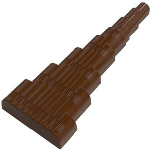 Greyas CM 3131 Clear Polycarbonate Chocolate Mold Candy Mould with 18 Tower-Shaped Cavities, Each 78mm x 28mm x 7.3mm High