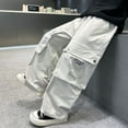 thumbnail image 4 of SUYIDA Relaxed Denim Jeans Boys Cargo Pants For 2025 Casual High Waisted Drawstring Loose Fit Pockets Kid Cargo Sweatpants Streetwear, 4 of 6