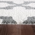 thumbnail image 2 of Dynamic Rugs SI245906110 2 ft. x 3 ft. 3 in. Silky Shag 5906 Rectangle Contemporary Rug - 110 White & Silver, 2 of 2