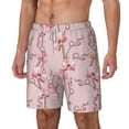 thumbnail image 2 of Uemuo Orchids Flowers Pattern Mens Swim Trunks Quick Dry Board Shorts with Mesh Lining, Stretch Beach Shorts Quick Dry No-Chafing Board Shorts-Small, 2 of 9