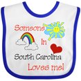 thumbnail image 3 of Inktastic Someone in South Carolina Loves Me Boys or Girls Baby Bib, 3 of 4