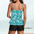 thumbnail image 6 of Womens Tankini Plus Size Women's Tankini Bathing Suits Conservative One Piece Sleeveless Swim Tank Top with Shorts Ladies Floral Print Sport Swimwear, 6 of 7