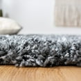 thumbnail image 4 of SAFAVIEH Pro Lux Marie Geometric Shag Area Rug, Dark Grey/Ivory, 8' x 10', 4 of 8