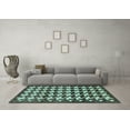 thumbnail image 3 of Ahgly Company Indoor Square Abstract Light Blue Modern Area Rugs, 6' Square, 3 of 4