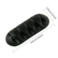 thumbnail image 3 of QualitChoice Silicone USB Cable Organizer Cable Winder Desktop Tidy Management Clips Cable Holder for Mouse Headphone Wire Organizer black 1Set, 3 of 6