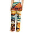 thumbnail image 3 of Picia Beach Umbrella Sunset Womens Soft Woven Cotton Elastic Waistband Sleep Pajama Pant Lounge Sleep Pant With Pockets And Drawstring-XX-Large, 3 of 9