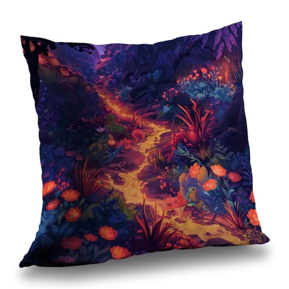 MWW C1PO20205CLBH9 20 x 20 in. Burning Flowers Purple Outdoor Throw Pillow - Home Decor