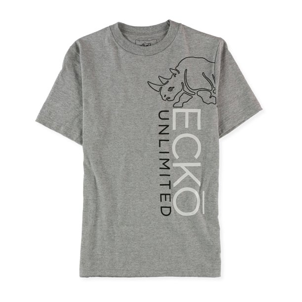 Camiseta gráfica Ecko Unltd con hombros descubiertos 2 para hombre gris XXL