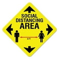 thumbnail image 1 of SignMission FD-2-X-16-9990 6 ft. Coronavirus Vinyl Decal - Social Distance Area, 1 of 1