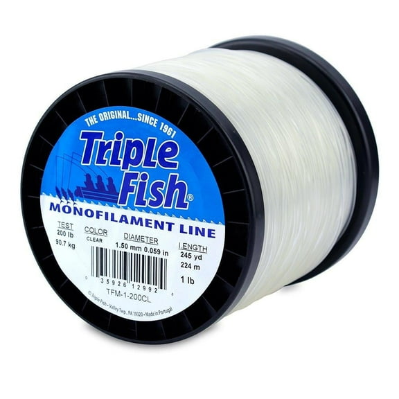 Triple Fish Mono Line, 200 lb, 245 Yard Spool