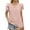 Pink, variant on Dgankt Women's Tops Women's Solid Color Short Sleeved Round Neck Casual Top/shirt Blouses