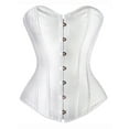 thumbnail image 6 of Women's Bustier Corset Top Plus Size Satin Waist Trainer Cincher Overbust Corsets Tummy Slimmer Girdle Body Shaper Size S-6XL, 6 of 7
