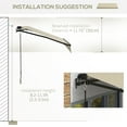 thumbnail image 6 of Outsunny&nbsp;12' x 10' Patio Retractable Awning Sunshade Shelter Beige & White, 6 of 9