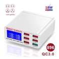 thumbnail image 2 of 8A QC3.0 USB Charger with LCD Display 6 Ports Desktop Mobile Phone Charger Smart Fast Charging for Smart Phones Tablet PC ,Universal Compatibility, 2 of 4