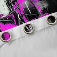 thumbnail image 4 of Homewish Contemporary Pattern Blackout Curtains Set of 2 (52x84 Each),Abstract Geometric Art Curtain,Pink Purple, 4 of 6