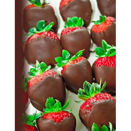 Chocolate Covered Strawberries : 150 Pages Lined Journal / Notebook 8.5 X