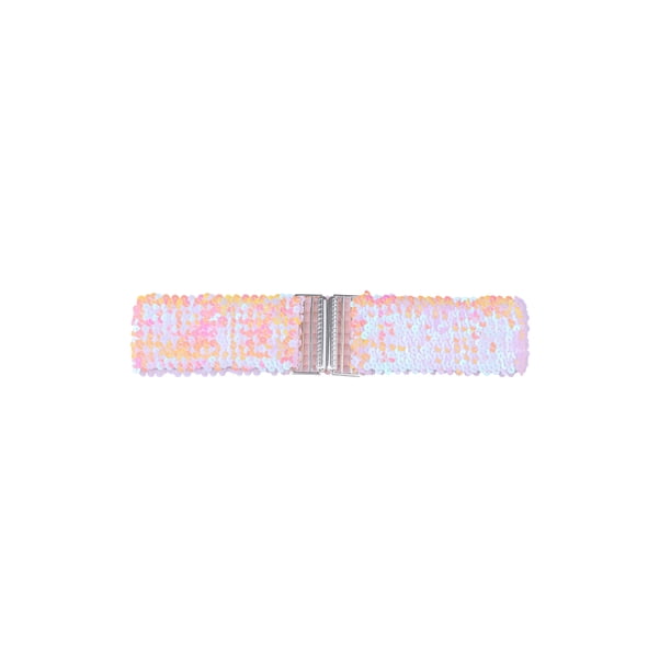 CINTURONES ELÁSTICOS PARA MUJERES TALLA PLUS INSPIRADOS EN CHIC, CON HEBILLAS DE METAL Y DECORACIONES DE LENTEJUELAS PARA VESTIDOS, CARNACIÓN 60cm/23.62"