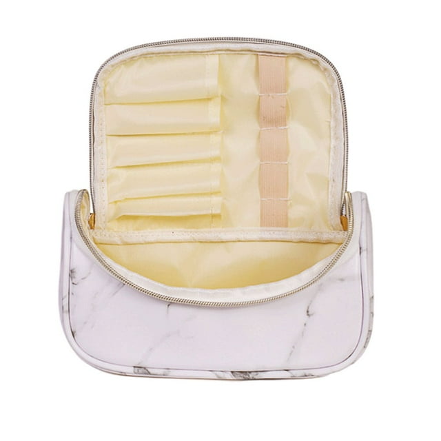 Marble Pattern Cosmetic Bag Storage Carry Handbag Toiletry Bags Holding Container Travel Personal Care Makeup Organizer Type 1