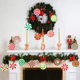 thumbnail image 4 of Adornos navideños colgantes Cascanueces de caramelo Pan de jengibre Adornos navideños de papel rosa Decoración del árbol de Navidad Decoración navideña, 4 of 5