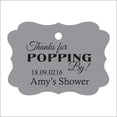 thumbnail image 1 of 100 PCS Personalized Baby Shower Favors Tags Custom Quote Thank You For Popping By Baby Shower Gift Hang Tags, 1 of 1