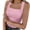 Pink, variant on pstuiky Tank Top Women, Women Summer Casual Three Quarter Sleeve Solid Color Square Neck Slim Fit Tank Top for Casual Outings Lightweight Comfortable Style Black L