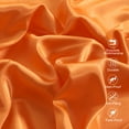 thumbnail image 5 of Flxxie 4 Pieces Full Silky Satin Sheet Set for Hair and Skin, Includes Flat Sheet, Deep Pocket Fitted Sheet and Pillowcases, Orange, 5 of 6