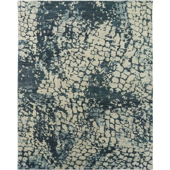 Kalaty Infinity Area Rug IT-254 Contemporary Blue, Blue, 3' x 5'