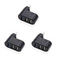 thumbnail image 2 of Hub USB Injueey 3 Puertos Giratorio USB 3.0 Adaptador Carga Negro, 2 of 6