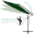 thumbnail image 4 of Best Choice Products 10ft Offset Hanging Outdoor Market Patio Umbrella w/ Easy Tilt Adjustment - Green, 4 of 7