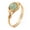 Gold Green Aventurine, variant on Round Quartz Smooth Polished Ring Silver Green Aventurine Size 7.75 R197