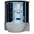 thumbnail image 3 of Maya Bath Florence Acrylic/Glass/Stainless Steel Steam Shower Sauna with Whirlpool Massage Bathtub, 3 of 5