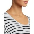 thumbnail image 4 of Oh! Mamma Maternity Women's Scoop Neck Tee with Side Seam Drawstring (Women's & Women's Plus), 4 of 6