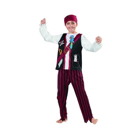 Red and Black Pirate Boy Child Halloween Costume - Large