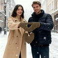 thumbnail image 2 of DHFJKG Couples Connected Mittens Hand Holding Heart Design Thermal Knit Gloves 1 Double And 2 Singles Comfort Mitten, 2 of 4