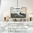 thumbnail image 3 of Claxy 4-Light Black Pendant Light with Drum Fabric Shade for Dining Room, 3 of 6