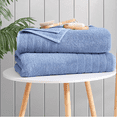 thumbnail image 3 of Casa Platino Bath Sheet 2 Pack - Oversized Cotton Bath Sheets, Quick Dry for Everyday Use Bath Sheet Towels, Perfect for Beach Days - Cerulean Blue, 3 of 7