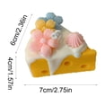 thumbnail image 3 of Ohmyroo Cheese Shaped Scented Candle 2.7 Inch Yellow Aromatherapy Ornament For Bedroom Ambiance, 3 of 7