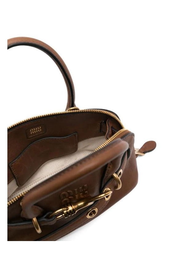 Pre-Owned Aventurine Mini Nappa Leather Bag