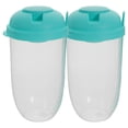 thumbnail image 1 of OULII 2Pcs Fruit Salad Cup With Fork For Lunch Box Accessory Healthy Eating 1000Ml Green Square PP, 1 of 8