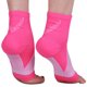 thumbnail image 2 of Tobillera de compresión (3 pares) para aliviar el dolor de neuropatía, tendinitis aquílea y fascitis plantar. Tobillera sin dedos para mujer y hombre (rojo rosa, L)., 2 of 8