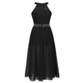 thumbnail image 2 of Hansber Robe de Mariée Sans Manches en Dentelle Florale pour Filles, Robe de Bal Maxi d'Anniversaire Noire 6, 2 of 6