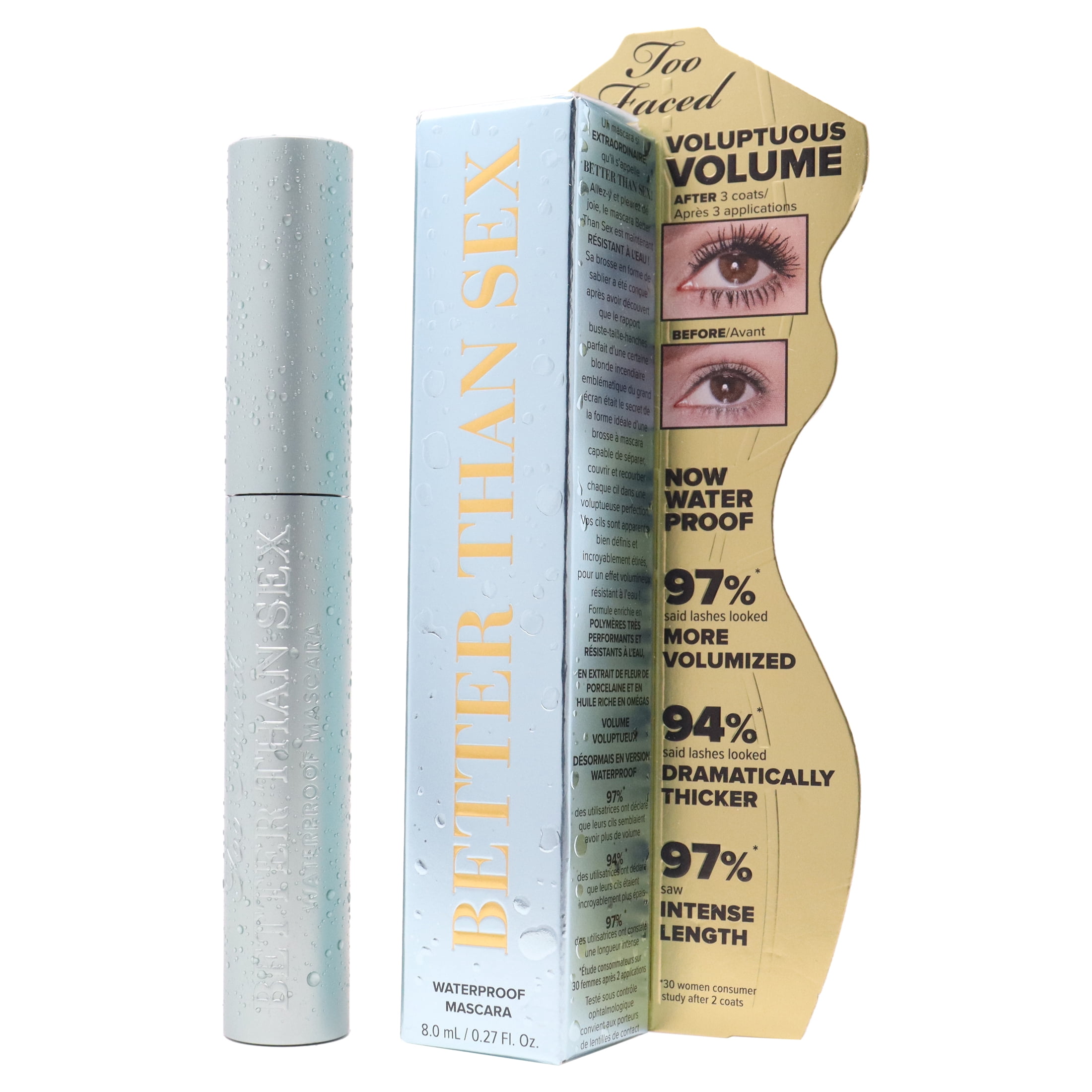 Too Faced Better Than Sex Waterproof Mascara, 0.27 Oz